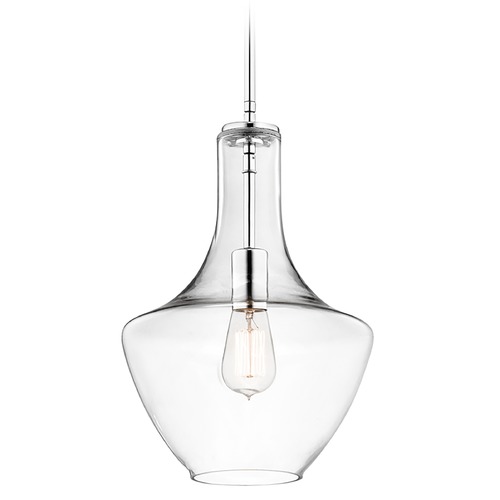Kichler Lighting Everly 15.25-Inch High Chrome Pendant by Kichler Lighting 42141CHCLR