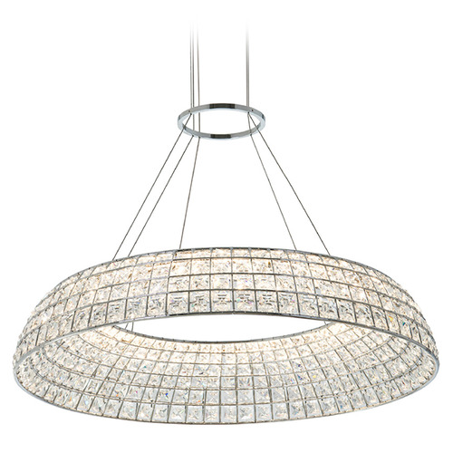 Allegri Lighting Allegri Crystal Nuvole Chrome LED Pendant Light 037556-010-FR001