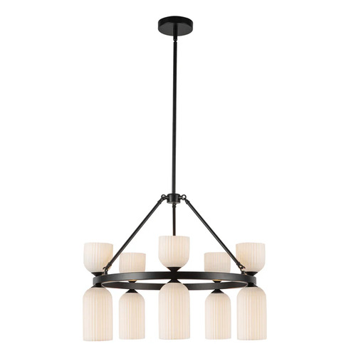 Alora Lighting Alora Lighting Nelly Matte Black Chandelier CH442626MBGR
