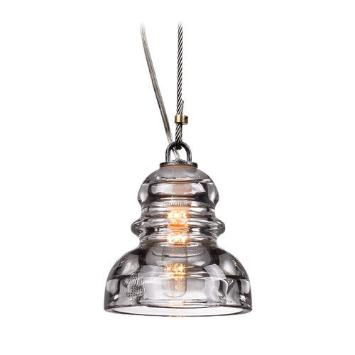 Troy Lighting Menlo Park 5.75-Inch Mini Pendant in Old Silver by Troy Lighting F3132