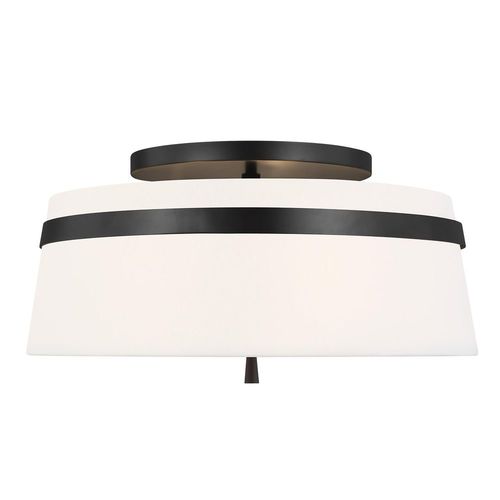 Visual Comfort Studio Collection Alexa Hampton Cordtlandt 19-Inch Aged Iron Semi-Flush Mount by Visual Comfort Studio AF1153AI