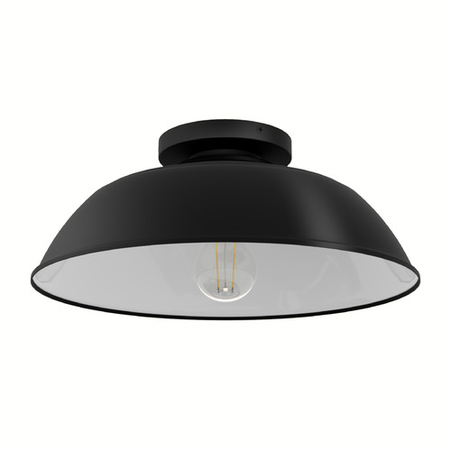 Hunter Fan Company Hunter Fan Company Mill Valley Matte Black Close To Ceiling Light 46003