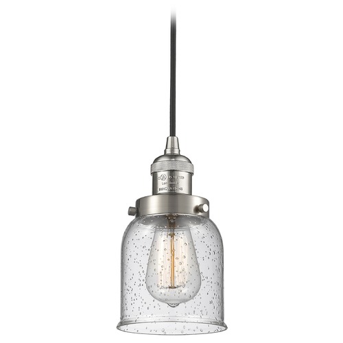Innovations Lighting Small Bell Brushed Satin Nickel Mini Pendant by Innovations Lighting 201C-SN-G54