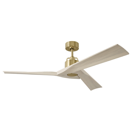 Visual Comfort Fan Collection Visual Comfort Fan Collection Sean Lavin Alma Smart 52 Burnished Brass Ceiling Fan Without Light 3ALMSM52BBSWWO