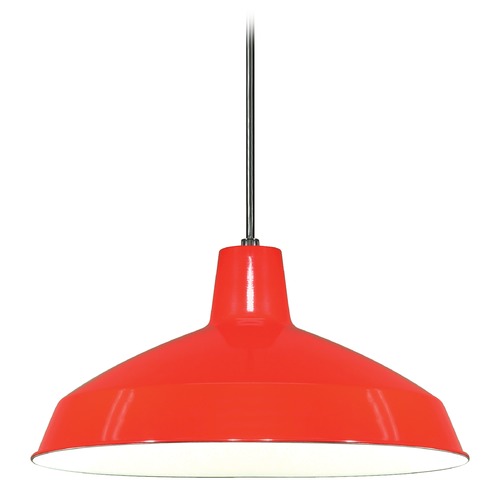 Nuvo Lighting Barn Light Pendant Red 16-Inch Wide by Nuvo Lighting SF76/663