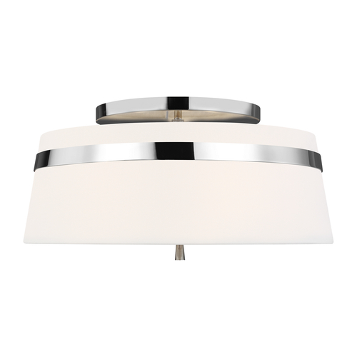 Visual Comfort Studio Collection Alexa Hampton Cordtlandt 19-Inch Polished Nickel Semi-Flush Mount by Visual Comfort Studio AF1153PN