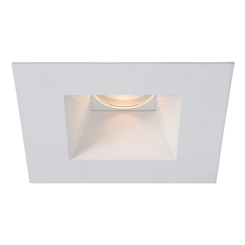 WAC Lighting 3.5-Inch Square Reflector White LED Recessed Trim by WAC Lighting HR-3LED-T718F-C-WT