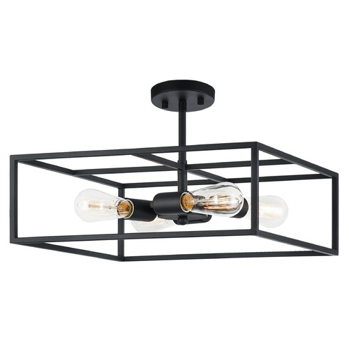 Matteo Lighting Candid Rusty Black Semi-Flush Mount by Matteo Lighting X71644RB