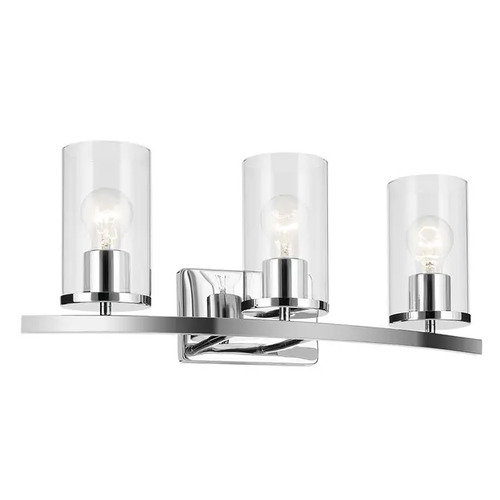 Kichler Lighting Crosby 3-Light Vanity Light in Chrome by Kichler Lighting 45497CHCLR