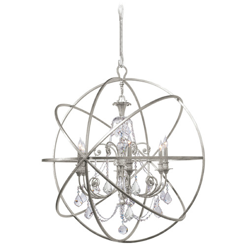 Crystorama Lighting Crystorama Lighting Solaris Olde Silver Crystal Chandelier 9219-OS-CL-SAQ
