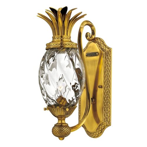 Hinkley Sconce Wall Light with Clear Glass in Burnished Brass by Hinkley Lighting 4140BB