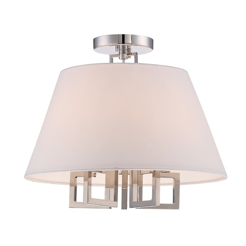 Crystorama Lighting Crystorama Lighting Westwood Polished Nickel Semi-Flushmount Light 2255-PN_CEILING
