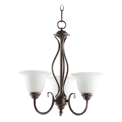 Quorum Lighting Spencer Oiled Bronze Chandelier by Quorum Lighting 6010-3-186
