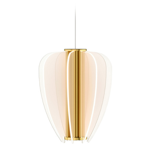Visual Comfort Modern Collection Nyra Freejack LED Mini Pendant  in Brass by Visual Comfort Modern 700FJNYRBR-LED930