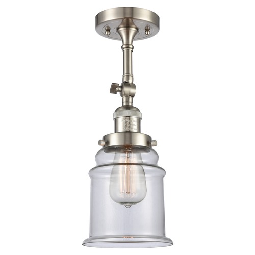 Innovations Lighting Canton Brushed Satin Nickel Semi-Flush Mount by Innovations Lighting 201F-SN-G182