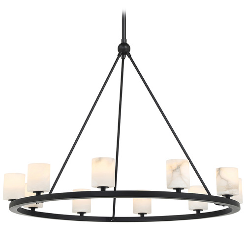 Crystorama Lighting Crystorama Lighting Aragon Matte Black LED Chandelier ARA-10265-MK-ST