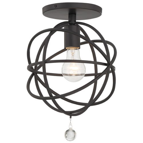 Crystorama Lighting Crystorama Lighting Solaris Black Semi-Flushmount Light 9220-BK_CEILING
