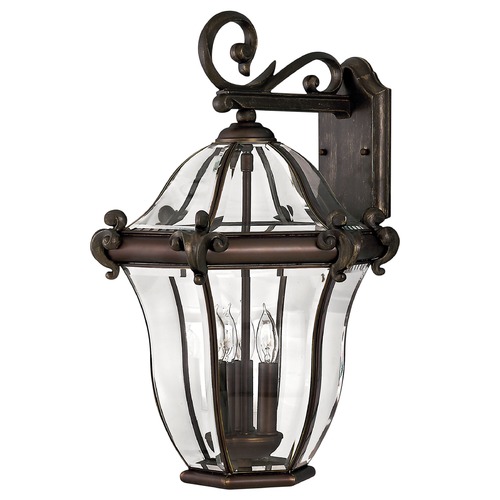 Hinkley Outdoor Wall Light with Clear Glass in Copper Bronze by Hinkley Lighting 2445CB