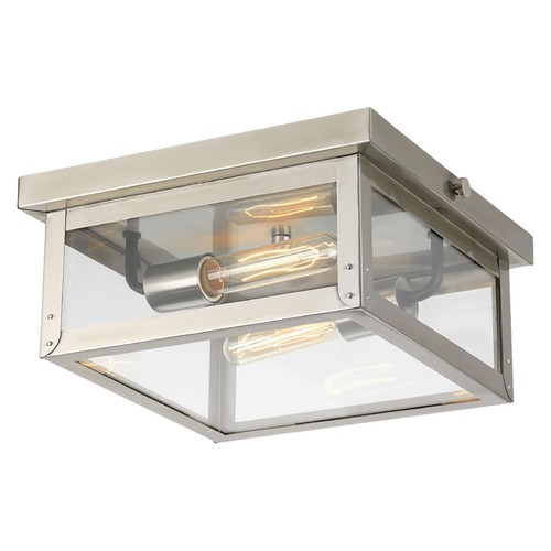 Progress Lighting Union Square Stainless Steel Flush Mount by Progress Lighting P550007-135