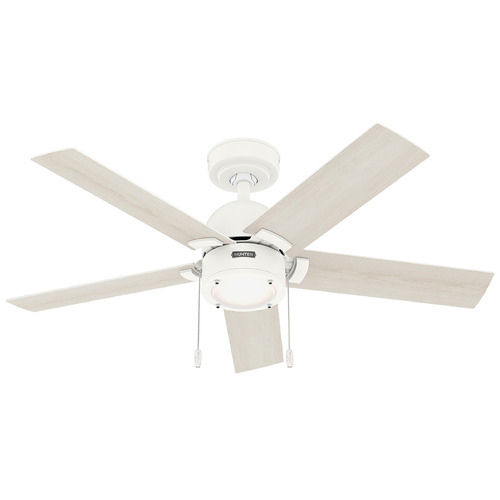 Hunter Fan Company Hunter Fan Company Erling Matte White LED Ceiling Fan with Light 51708