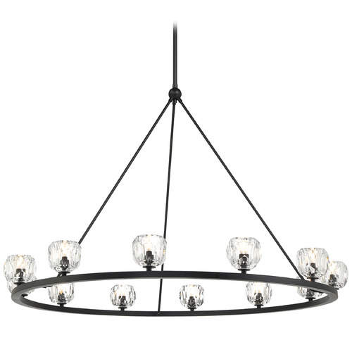 Crystorama Lighting Crystorama Lighting Aragon Matte Black LED Chandelier ARA-10266-MK