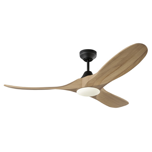 Visual Comfort Fan Collection Visual Comfort Fan Collection Maverick Smart 52 LED Midnight Black LED Ceiling Fan with Light 3MAVSM52MBKNHD