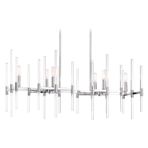 Minka Lavery Edison Bulb Linear Chandelier Chrome 38-Inch by Minka Lavery 3096-77