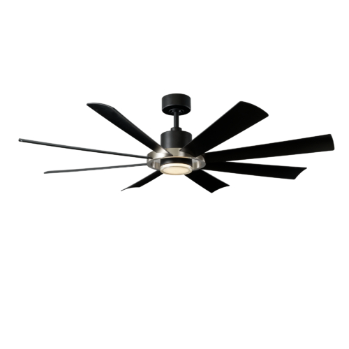 Modern Forms by WAC Lighting Aura 60-Inch 4CCT LED Smart Fan in Nickel & Black by Modern Forms FR-W2303-60L-BN/MB