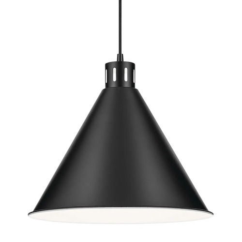 Kichler Lighting Kichler Lighting Zailey Black Pendant Light with Conical Shade 52177BK