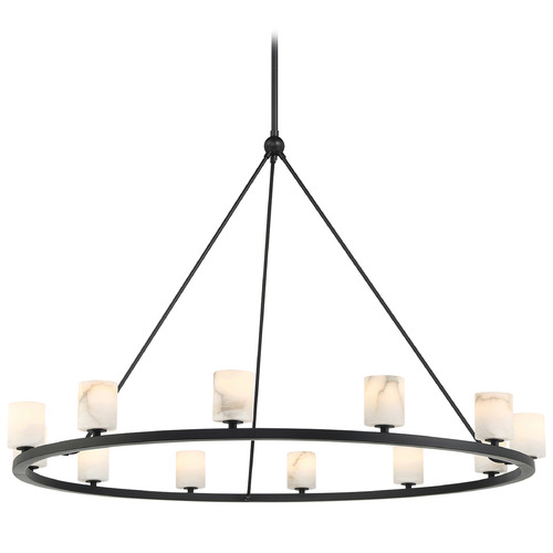 Crystorama Lighting Crystorama Lighting Aragon Matte Black LED Chandelier ARA-10266-MK-ST