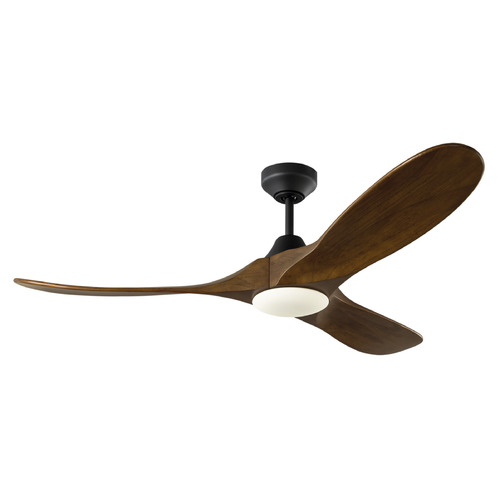 Visual Comfort Fan Collection Visual Comfort Fan Collection Maverick Smart 52 LED Midnight Black LED Ceiling Fan with Light 3MAVSM52MBKD