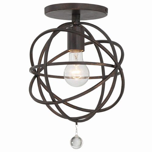 Crystorama Lighting Crystorama Lighting Solaris English Bronze Semi-Flushmount Light 9220-EB_CEILING