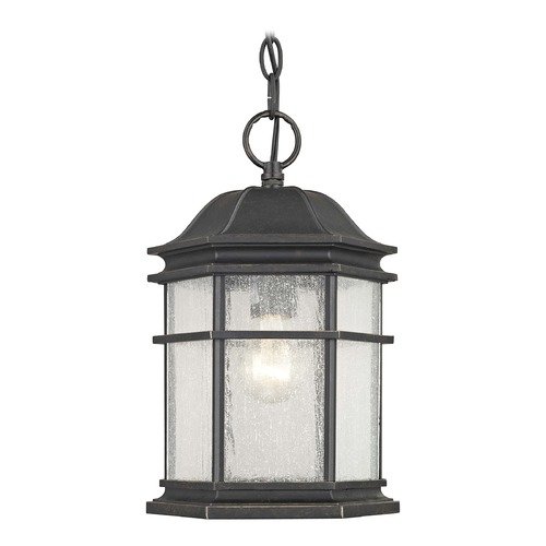 Dolan Designs Lighting Seeded Glass Outdoor Hanging Light Bronze 12-3/4-Inch Dolan Designs 9232-68