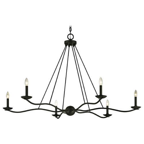 Troy Lighting Sawyer Forged Iron Chandelier by Troy Lighting F6306