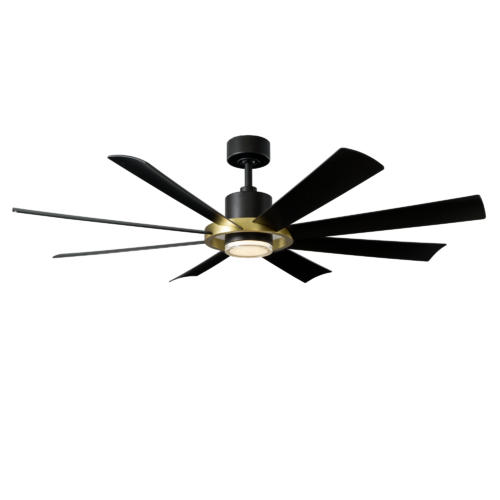 Modern Forms by WAC Lighting Aura 60-Inch 4CCT LED Smart Fan in Brass & Black by Modern Forms FR-W2303-60L-SB/MB