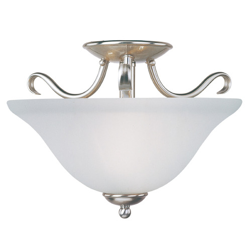 Maxim Lighting Maxim Lighting Basix Satin Nickel Semi-Flushmount Light 10120FTSN
