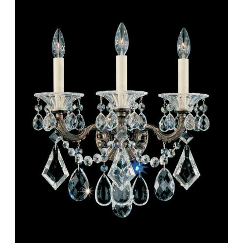 Schonbek Lighting La Scala Crystal Wall Sconce in Florentine Bronze by Schonbek Lighting 5002-83S