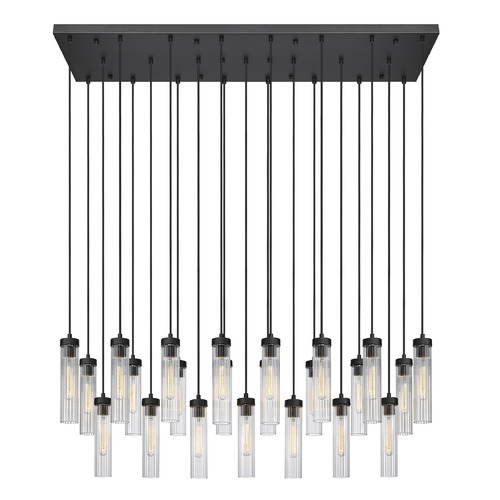 Z-Lite Z-Lite Beau Matte Black Multi-Light Pendant with Cylindrical Shade 740P-23L-MB