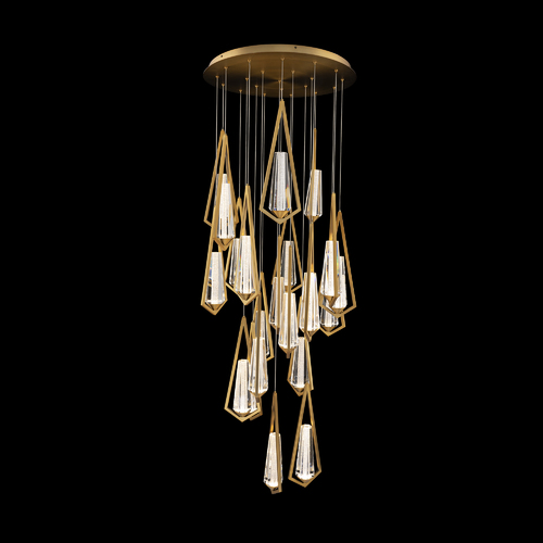Schonbek Beyond Devotion LED 21-Light Pendant in Aged Brass by Schonbek Beyond BPD66221-AB