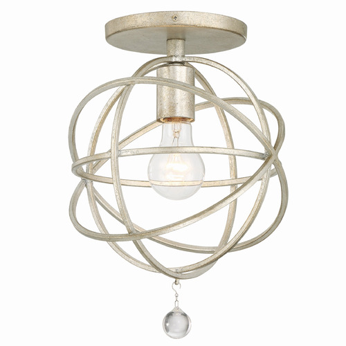 Crystorama Lighting Crystorama Lighting Solaris Olde Silver Semi-Flushmount Light 9220-OS_CEILING