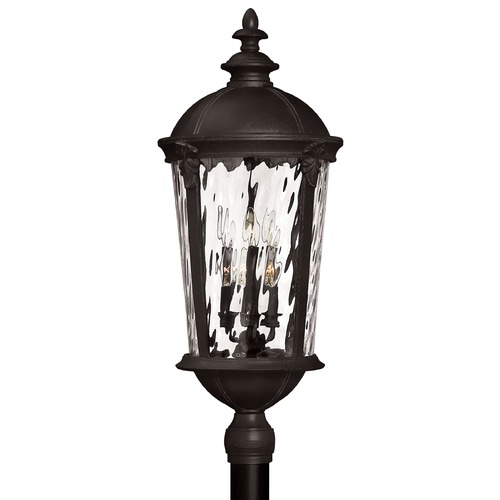 Hinkley Seeded Glass Post Light Black by Hinkley Lighting 1921BK