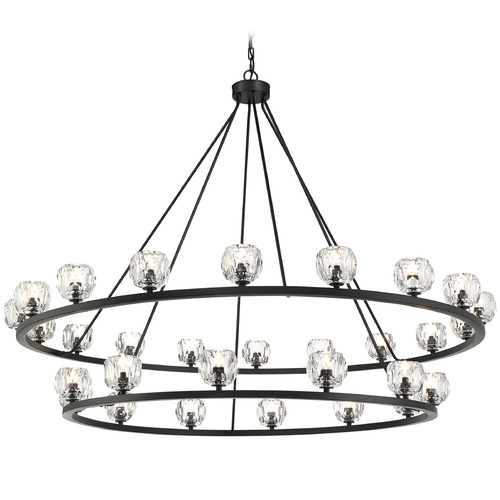 Crystorama Lighting Crystorama Lighting Aragon Matte Black LED Chandelier ARA-10269-MK