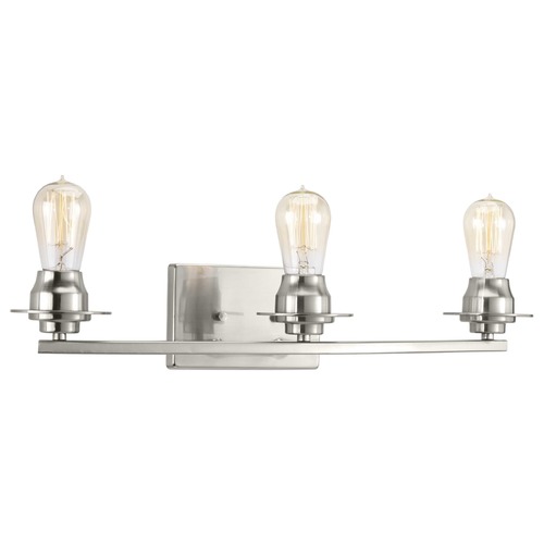 Progress Lighting Debut Brushed Nickel 3-Light Bathroom Light by Progress Lighting P300010-009