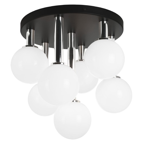 Matteo Lighting Stellar Black & Chrome Semi-Flush Mount by Matteo Lighting X75307BKOP