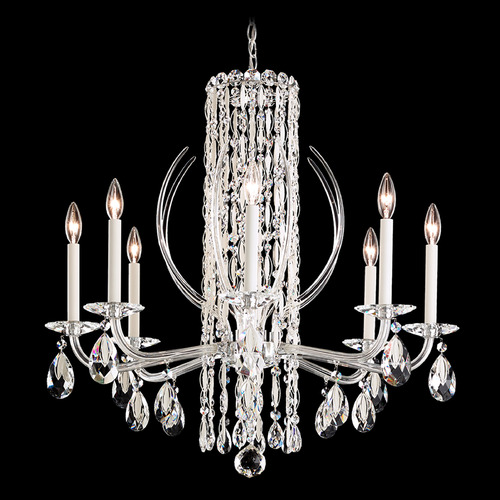 Schonbek Lighting Schonbek Worldwide Lighting Siena White Crystal Chandelier RS8308N-06R