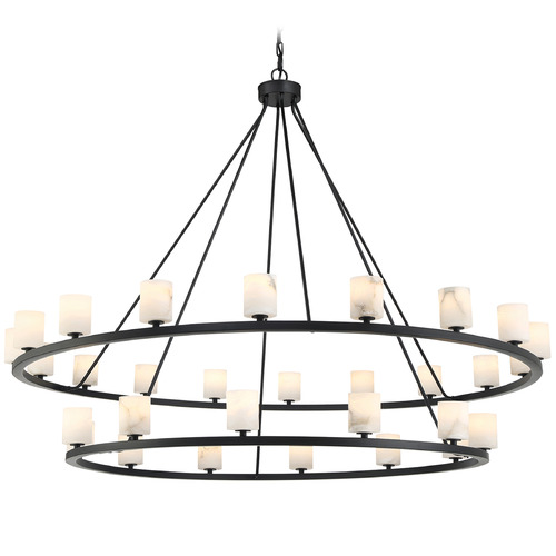 Crystorama Lighting Crystorama Lighting Aragon Matte Black LED Chandelier ARA-10269-MK-ST