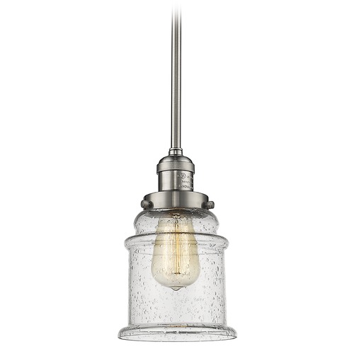 Innovations Lighting Canton Brushed Satin Nickel Mini Pendant by Innovations Lighting 201S-SN-G184