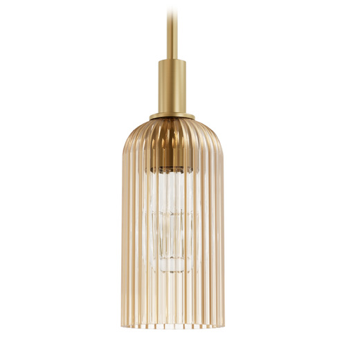 Hunter Fan Company Hunter Fan Company Beverly Glen Luxe Gold Mini-Pendant Light with Cylindrical Shade 13236