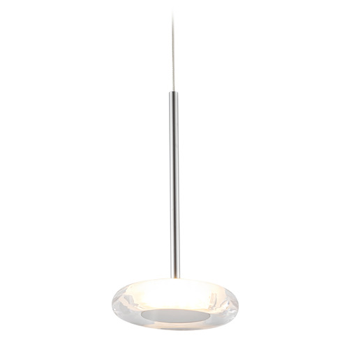 Kuzco Lighting Kuzco Lighting Stephord Chrome LED Mini-Pendant Light with Oblong Shade PD97204-CH/CL