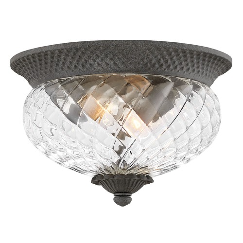 Hinkley Plantation 12-Inch Outdoor Flush Mount in Museum Black by Hinkley Lighting 2128MB